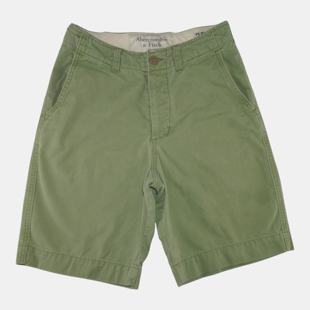 Abercrombie & Fitch Olive Green Chino Shorts Size 28